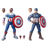 Avengers Marvel Legends 6-Inch Captain America Sam Wilson and Steve Rogers Action Figures 2-Pack